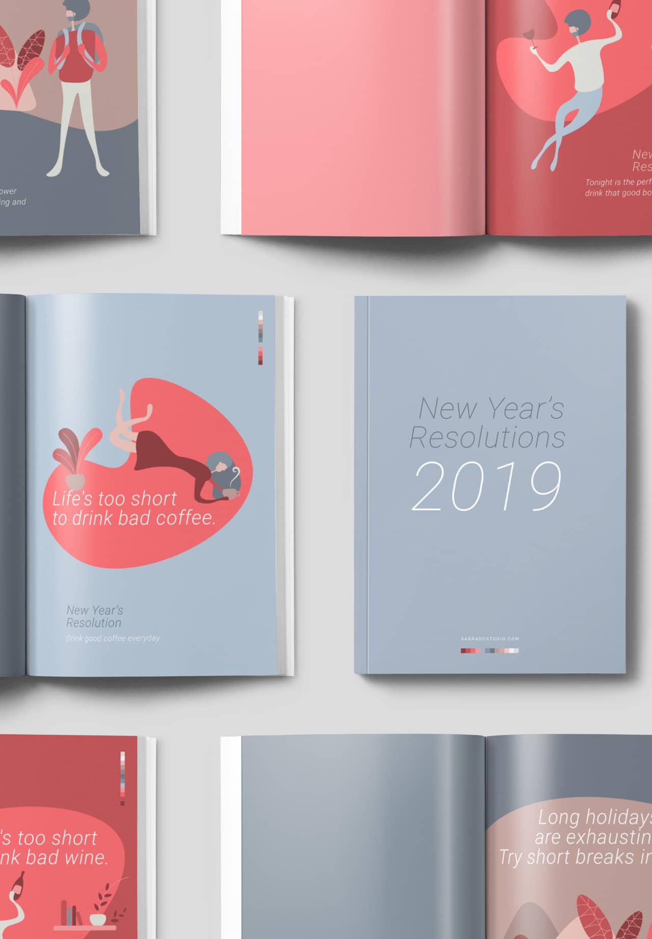 New Years Resolutions illustrations